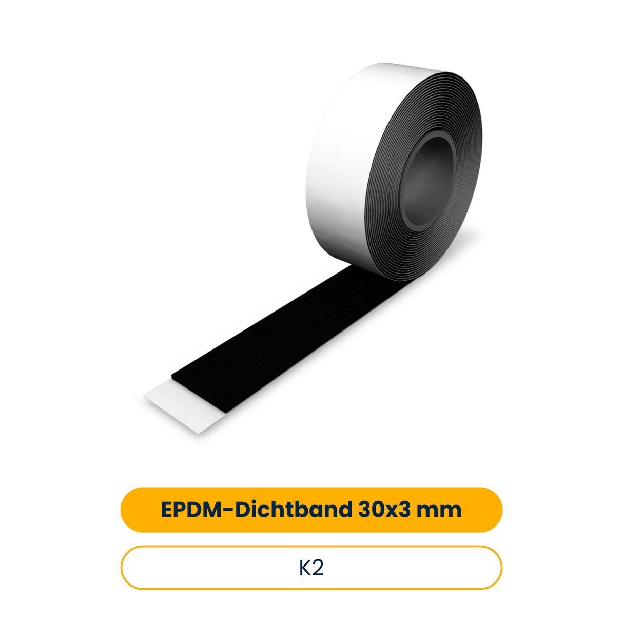 K2 EPDM-Dichtband 30x3 mm (8 Stk.) (Art.-Nr. 1000105)