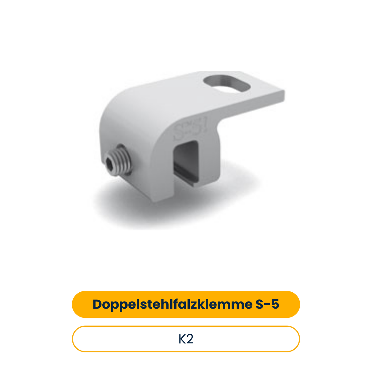 K2 Doppelstehlfalzklemme S-5! (Art.-Nr. 1001052)