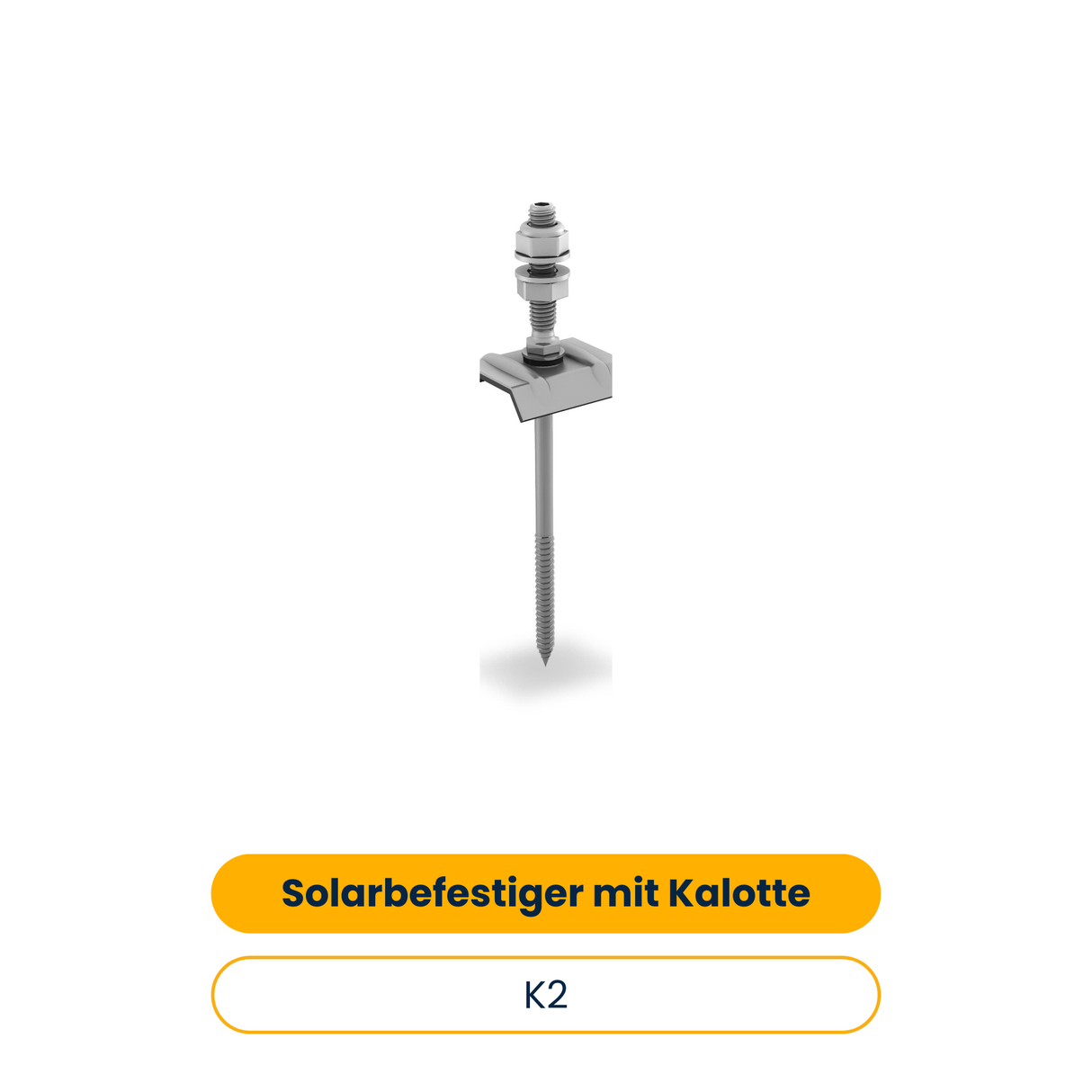 K2 Solarbefestiger mit Kalotte 8x130/50 für Holz Unterkonstruktion (25 Stk.) (Art.-Nr. 1001511)