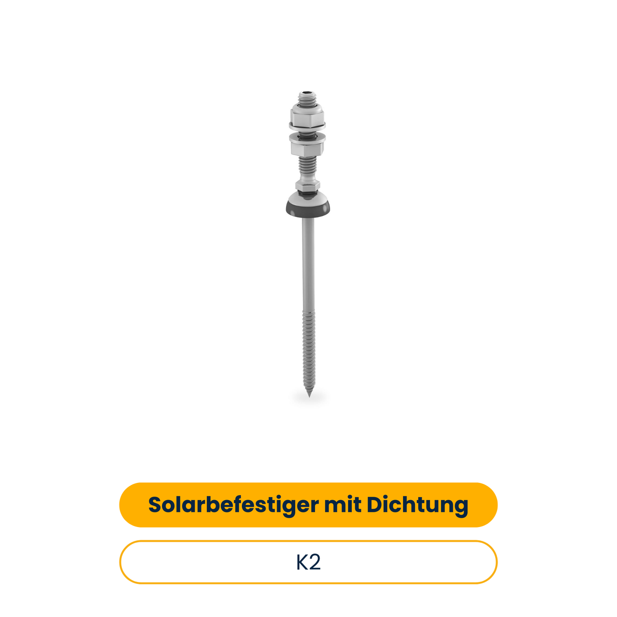 K2 Solarbefestiger mit Faserzement Dichtung 8x130/50 für Holz Unterkonstruktion (25 Stk.) (Art.-Nr. 1001759)
