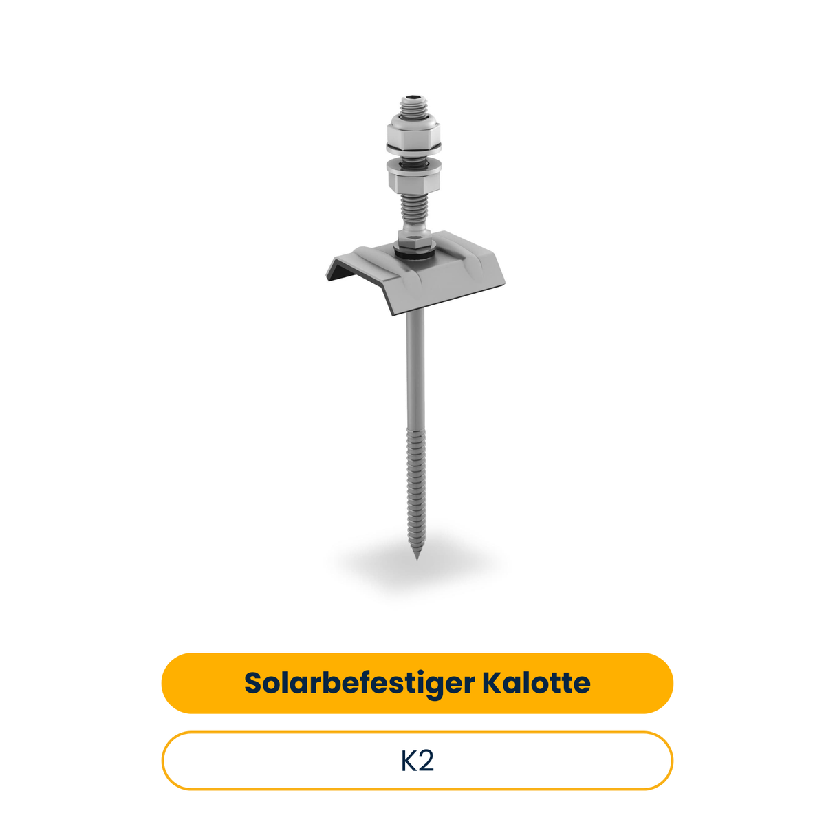 K2 Solarbefestiger mit Kalotte 8x80/50 für Holz Unterkonstruktion (25 Stk.) (Art.-Nr. 1002228)