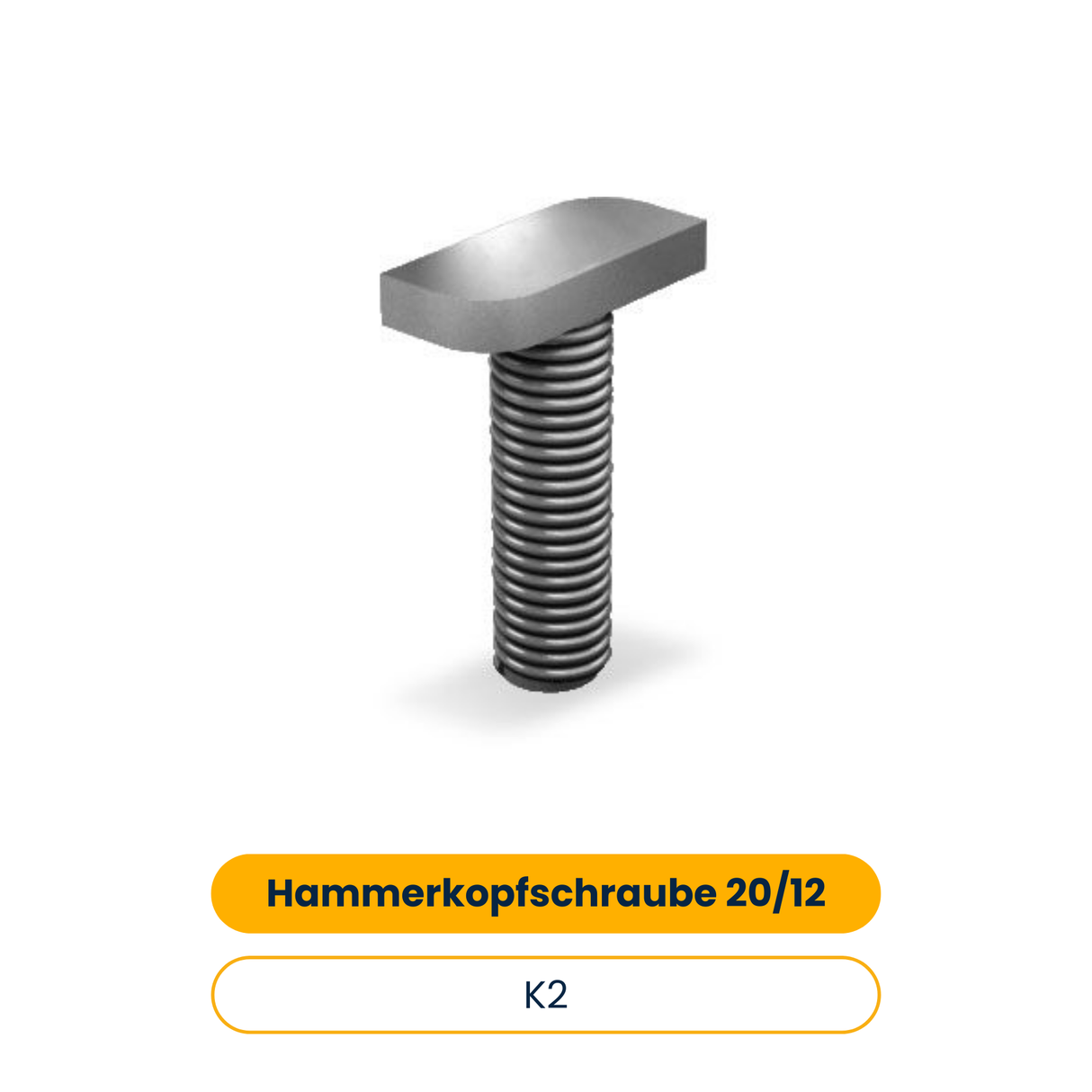 K2 Hammerkopfschraube 20/12 M8x30 für SingleRal 36/50 (100 Stk.) (Art.-Nr. 2002035)