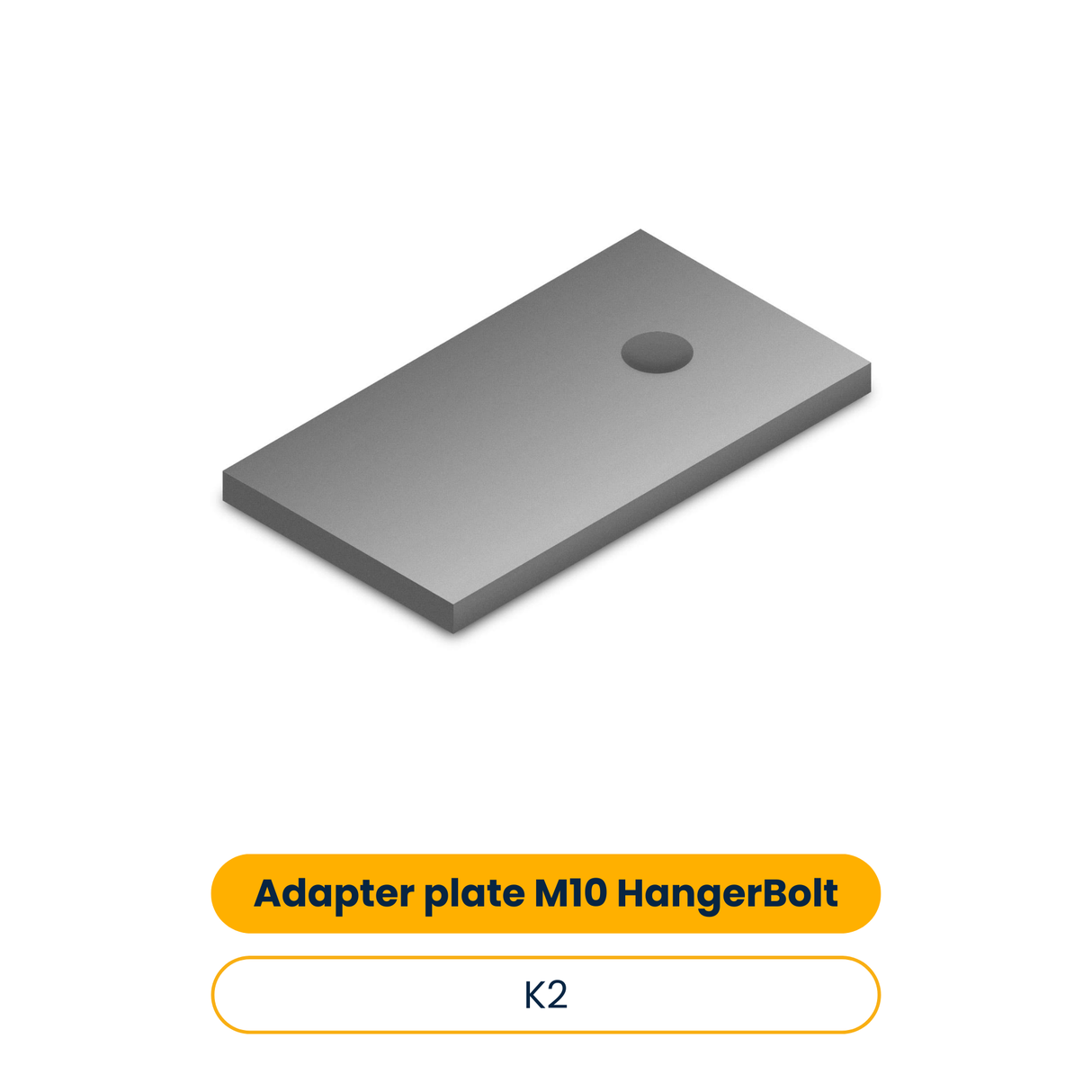 K2 Adapter plate M10 HangerBolt Climber (Art.-Nr. 2002546)