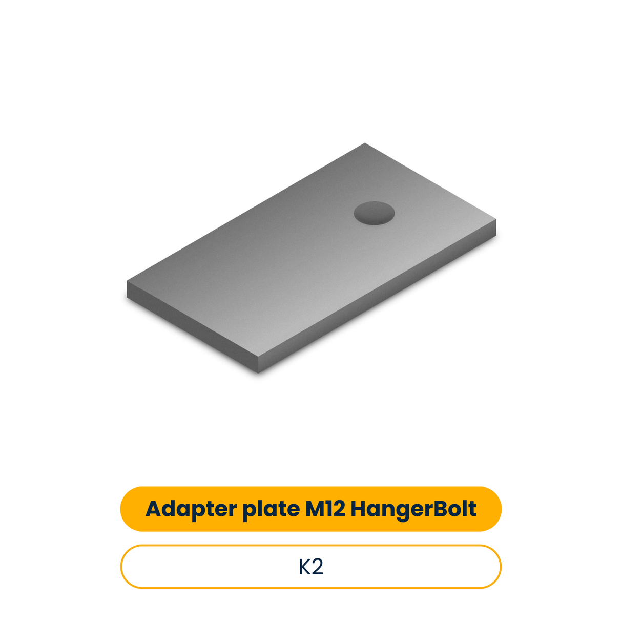 K2 Adapter plate M12 HangerBolt Climber (Art.-Nr. 2002547)