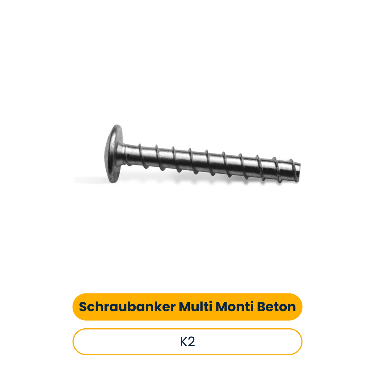 K2 Cheville à vis Multi Monti Béton 7,5x40/5 (100 pcs) (Réf. 2002570)