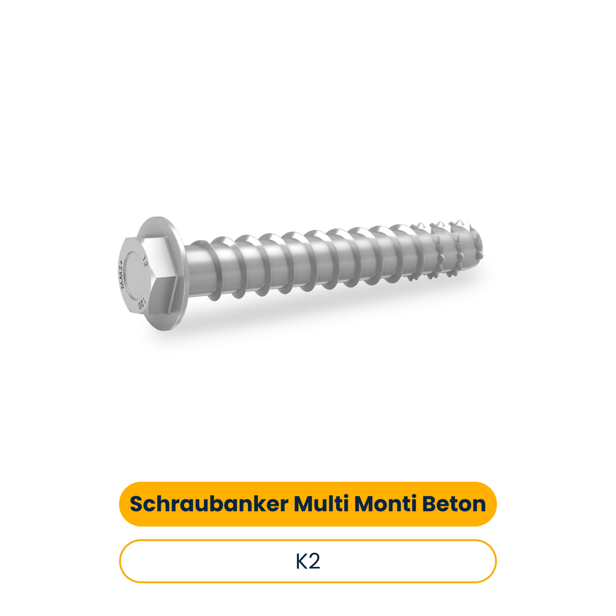 K2 Cheville à vis Multi Monti Béton 10x70/5/20 (25 pcs) (Réf. 2002571)