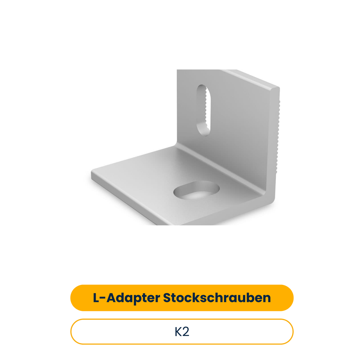 K2 L-Adapter für Stockschrauben und Solarbefestiger M12 (50 Stk.) (Art.-Nr. 2002687)