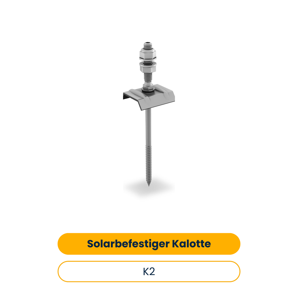 K2 Solarbefestiger mit Kalotte 8x85/70 für Stahl Unterkonstruktion (25 Stk.) (Art.-Nr. 2003032)