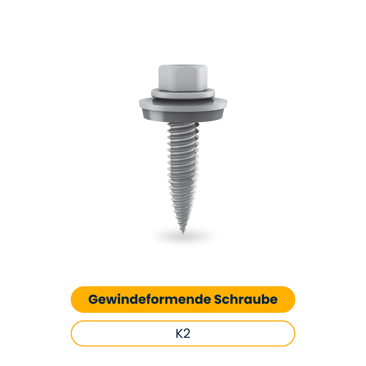 K2 Gewindeformende Schraube mit Dichtscheibe 4,8x20 (500 Stk.) (Art.-Nr. 2003427)