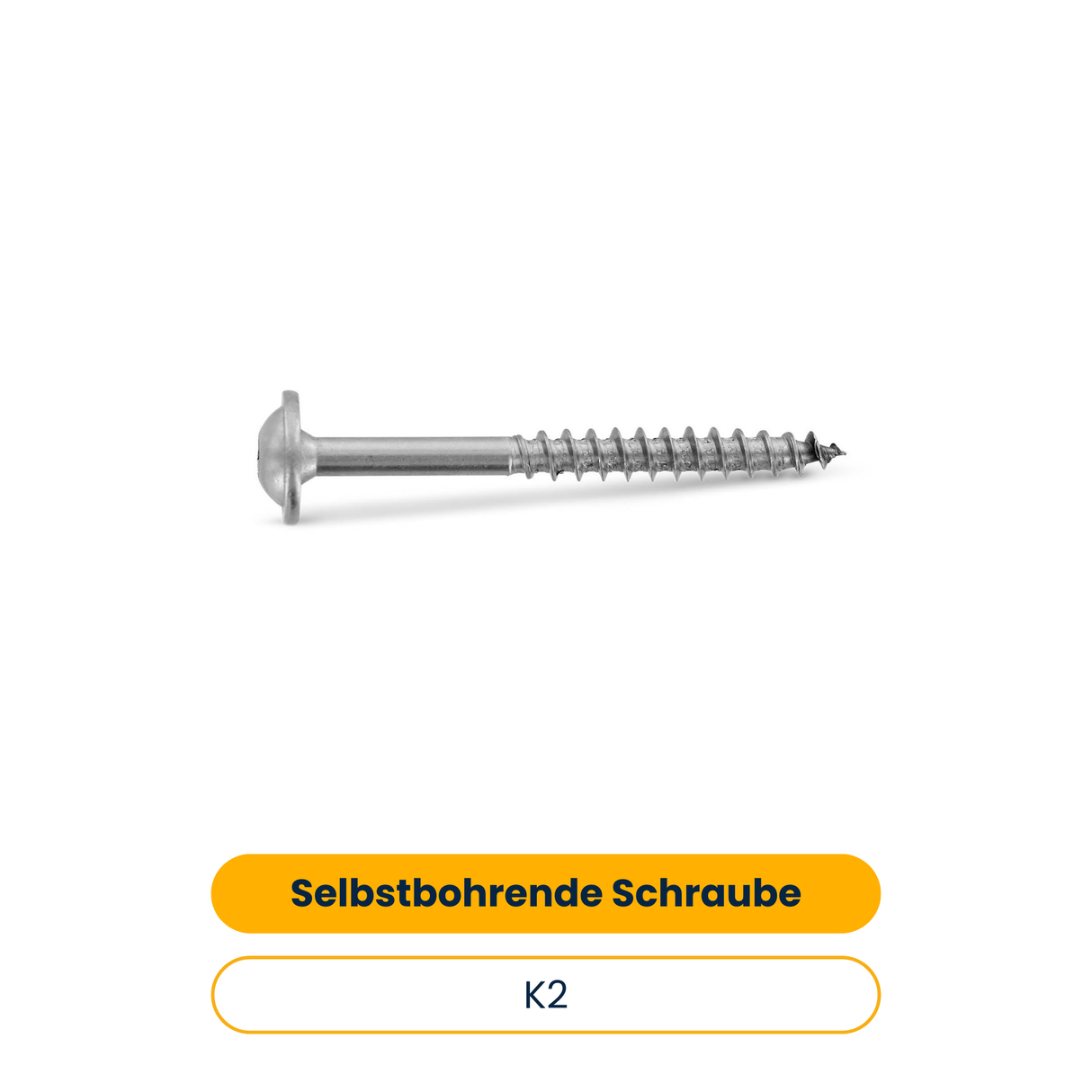 K2 Selbstbohrende Holzbauschraube mit Tellerkopf - 8x80, Teilgewinde (50 Stk.) (Art.-Nr. 2003455)