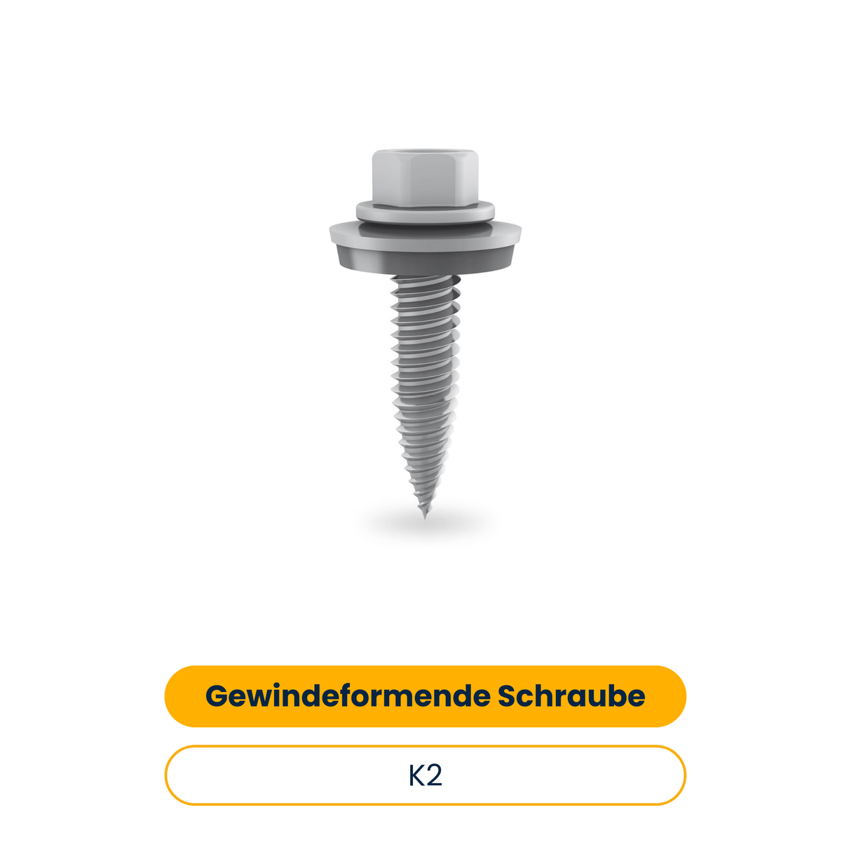 K2 Gewindeformende Schraube mit Dichtscheibe - 6×25_ej (160 Stk.) (Art.-Nr. 2003524)