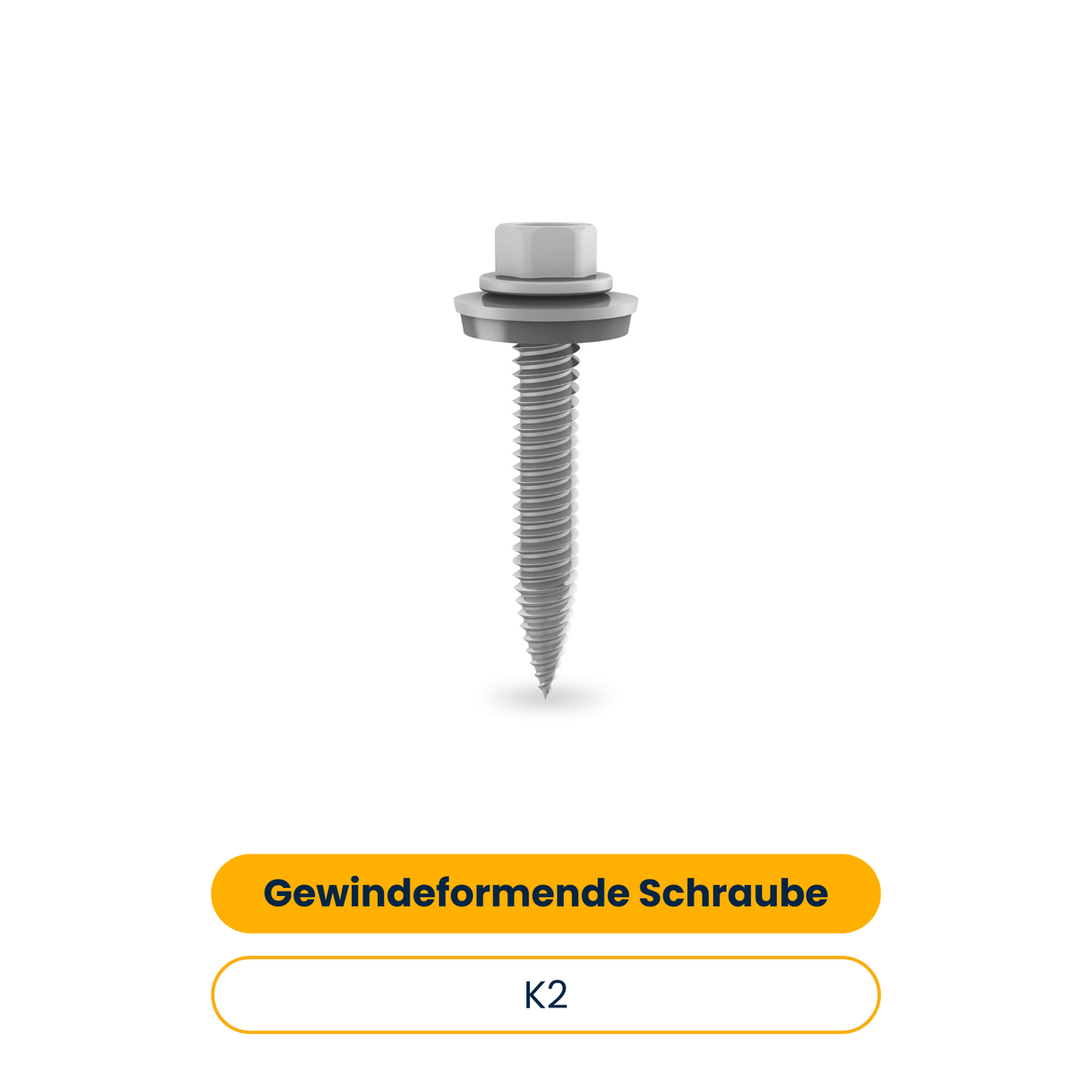 K2 Gewindeformende Schraube mit Dichtscheibe- 6x38_ej (500 Stk.) (Art.-Nr. 2003525)