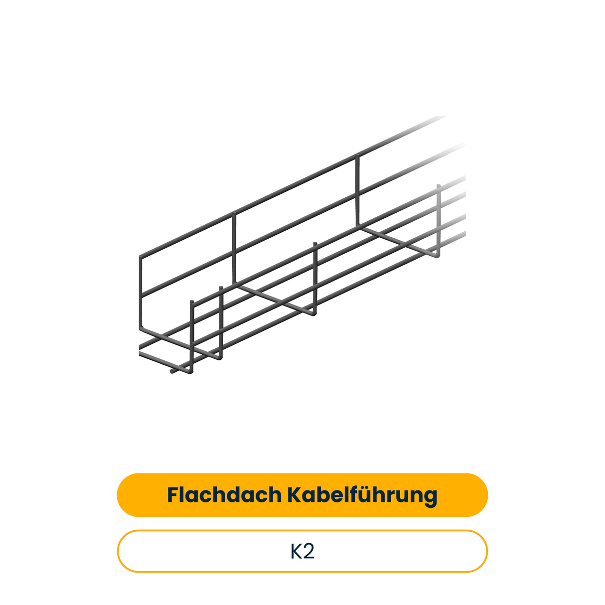 K2 Flachdach Kabelführung Performa Mesh Tray 70x100x3000 (Art.-Nr. 2004054)