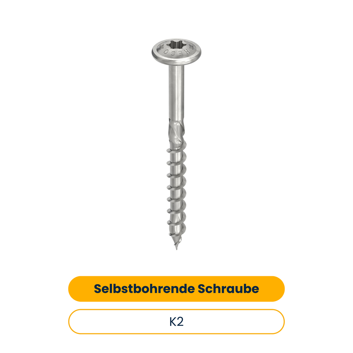 K2 Selbstbohrende Holzbauschraube mit Tellerkopf - 8x200 (50 Stk.) (Art.-Nr. 2004117)