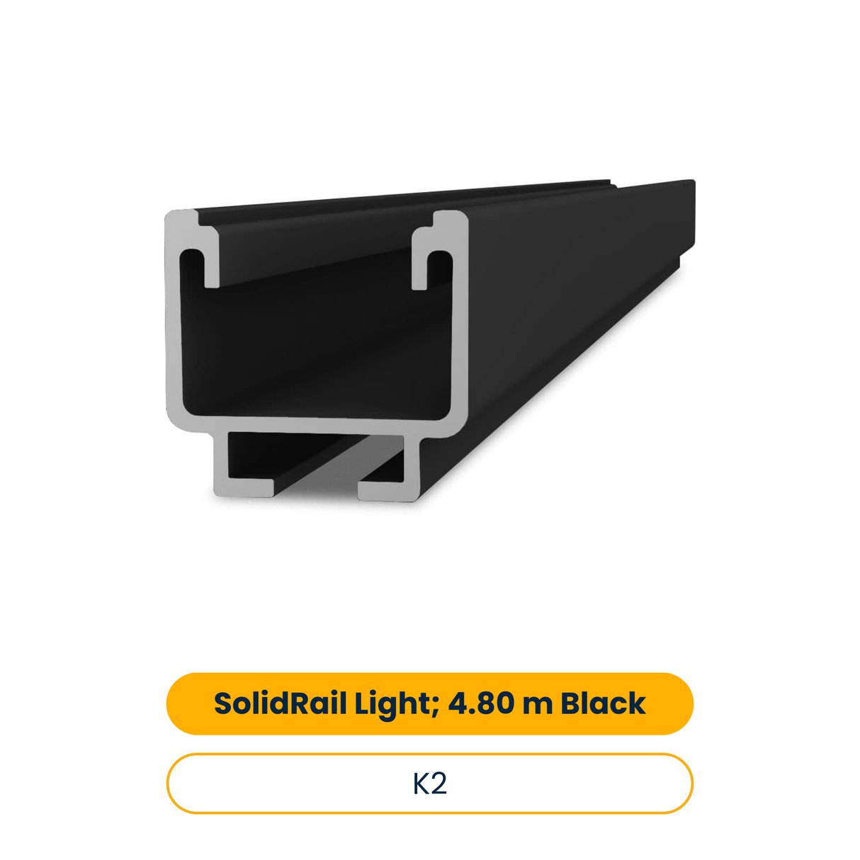 K2 SolidRail Light; 4.80 m Black (Art.-Nr. 2004397)