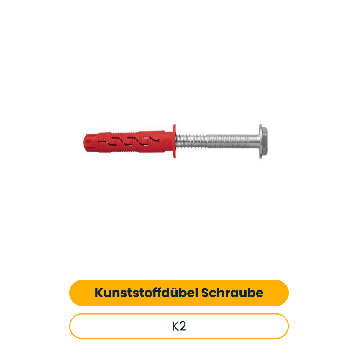 K2 Kunststoffdübel mit Schraube HRD-HR 10x80 mm (50 Stk.) (Art.-Nr. 2004534)