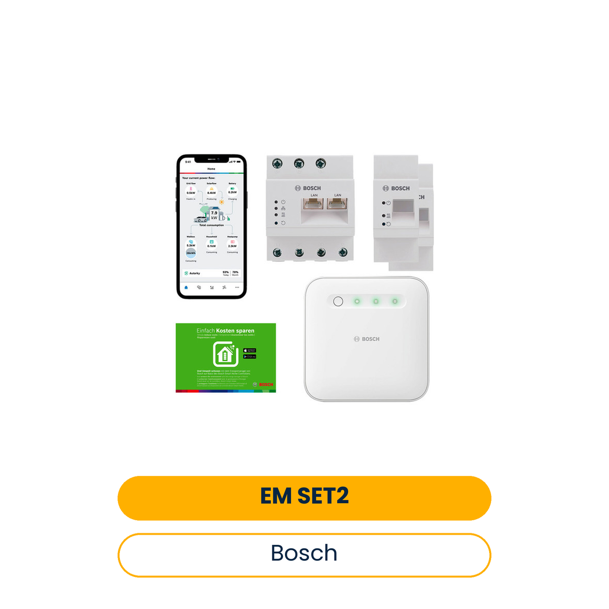 BOSCH Energiemanager-Set für Wärmepumpen PV ohne Fronius mit Stromspeicher (Art.-Nr. 7739622374)