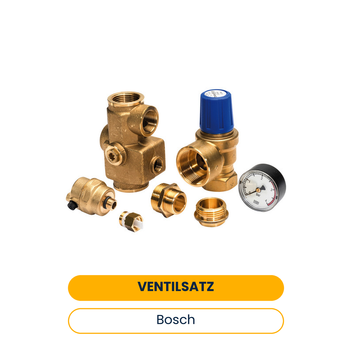 BOSCH Zubehör für Solewärmepumpen Ventilsatz 2,5 bar, manuelle Entlüftung (Art.-Nr. 8733704478)