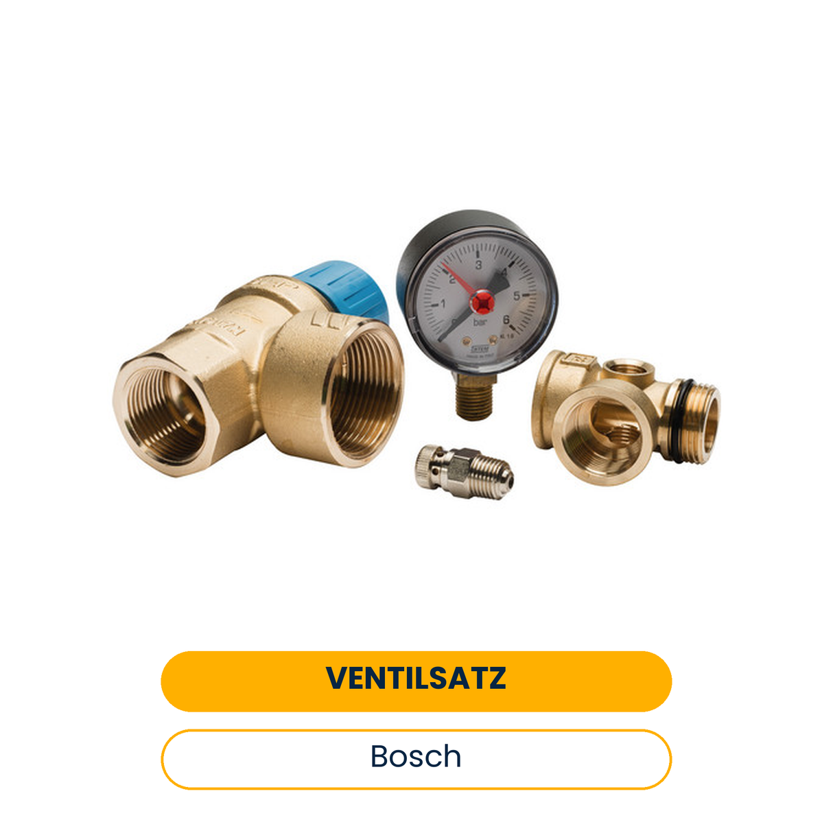 BOSCH Zubehör für Solewärmepumpen Ventilsatz 4,0 bar, manuelle Entlüftung (Art.-Nr. 8733704479)