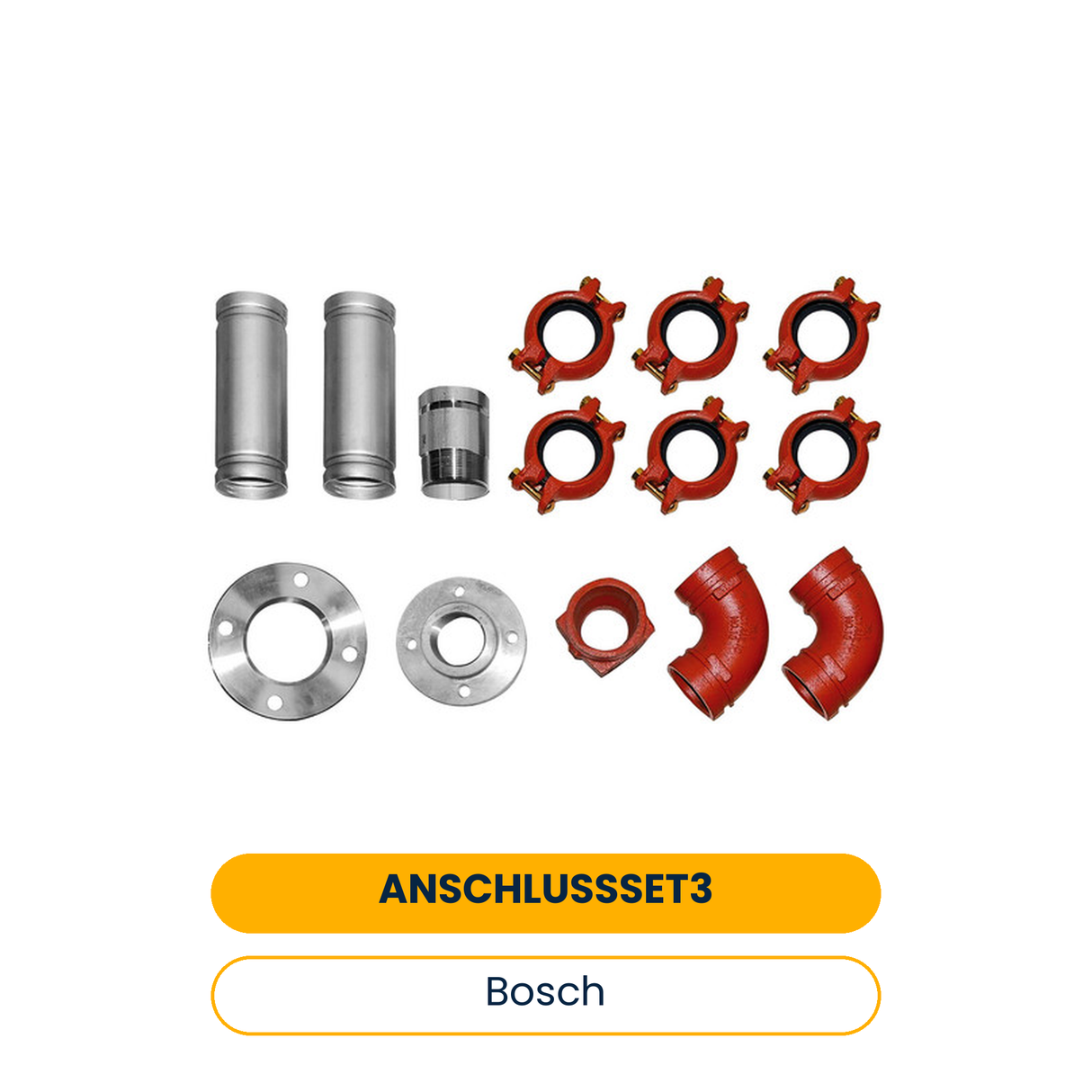 BOSCH Zub. Solewärmepumpen Anschl.-Set 3 Vor-/Rücklauf Sole seitlich für T540-2 (Art.-Nr. 8738206906)