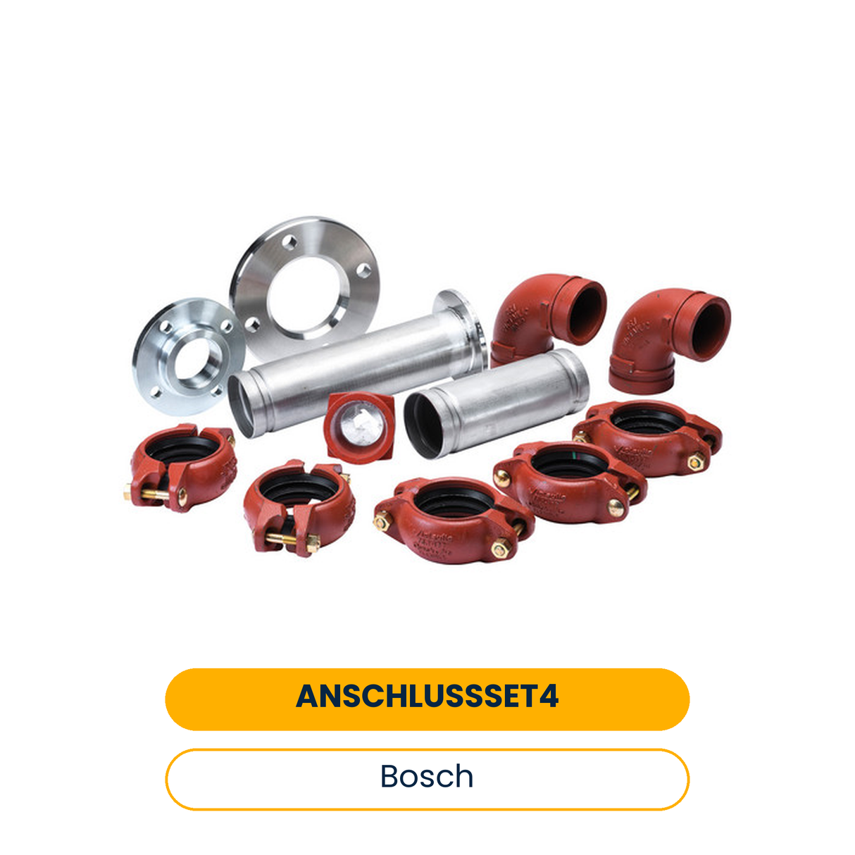 BOSCH Zub. Solewärmepumpen Anschl.-Set 4 Vor-/Rücklauf Sole seitlich T640...800-2 (Art.-Nr. 8738206907)