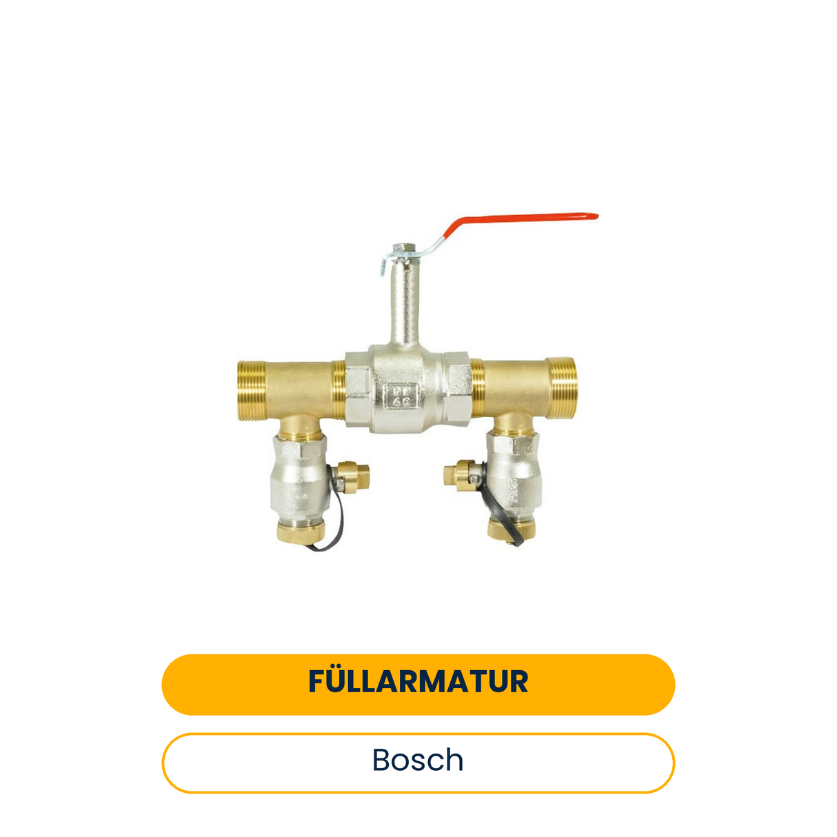 BOSCH Zubehör für Solewärmepumpen Sole Füllarmatur G1 1/2" (Art.-Nr. 8738208635)