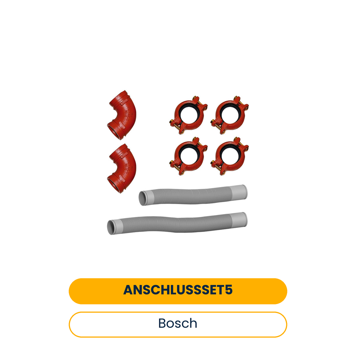 BOSCH Zub. Erdwärmepumpen Anschl.-Set 5 Vor-/Rücklauf Heizung für T 540...800-2 (Art.-Nr. 8738209083)