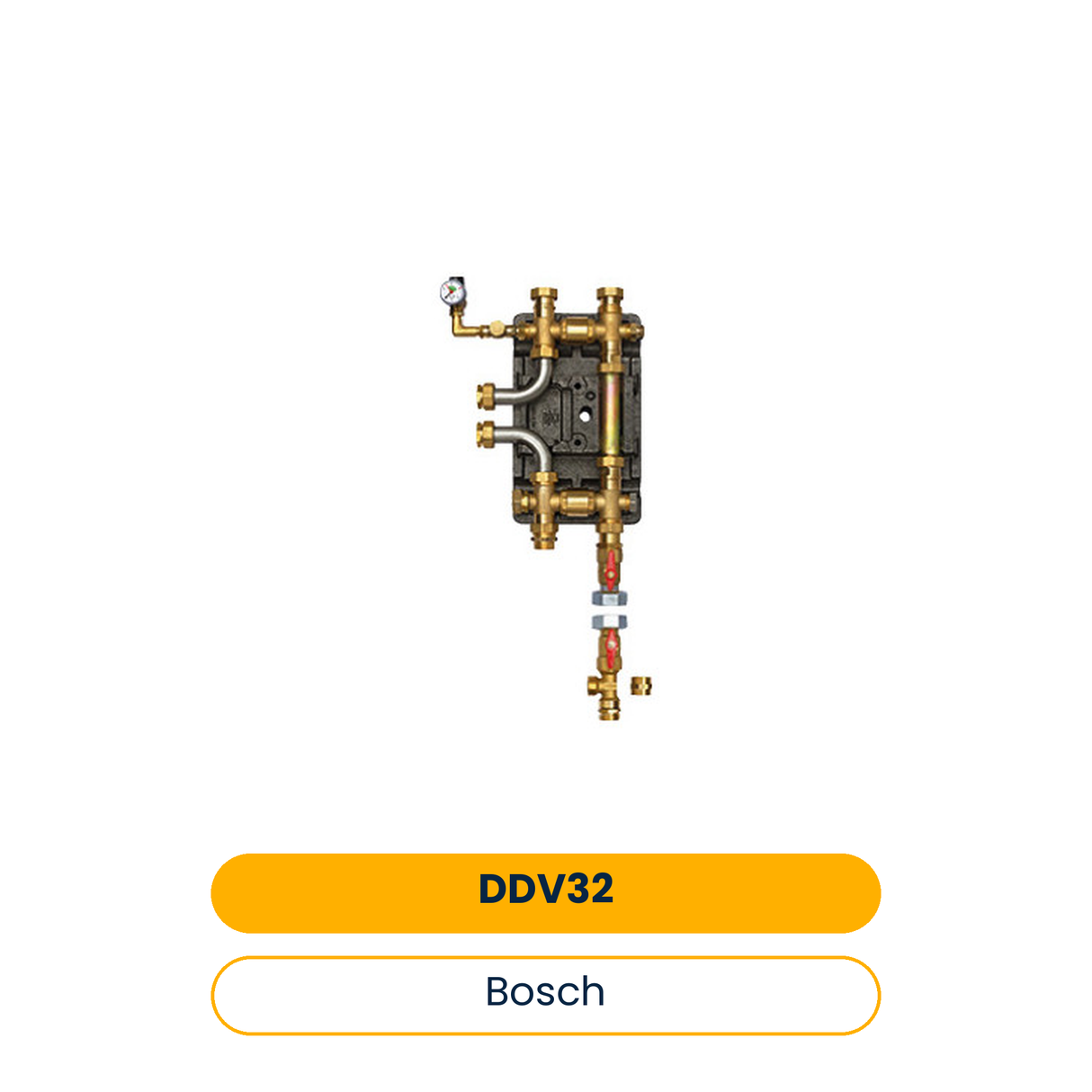 BOSCH Zubehör für Luftwärmepumpen DDV 32 Doppelt differenzdruckloser Verteiler 32 (Art.-Nr. 8738212211)