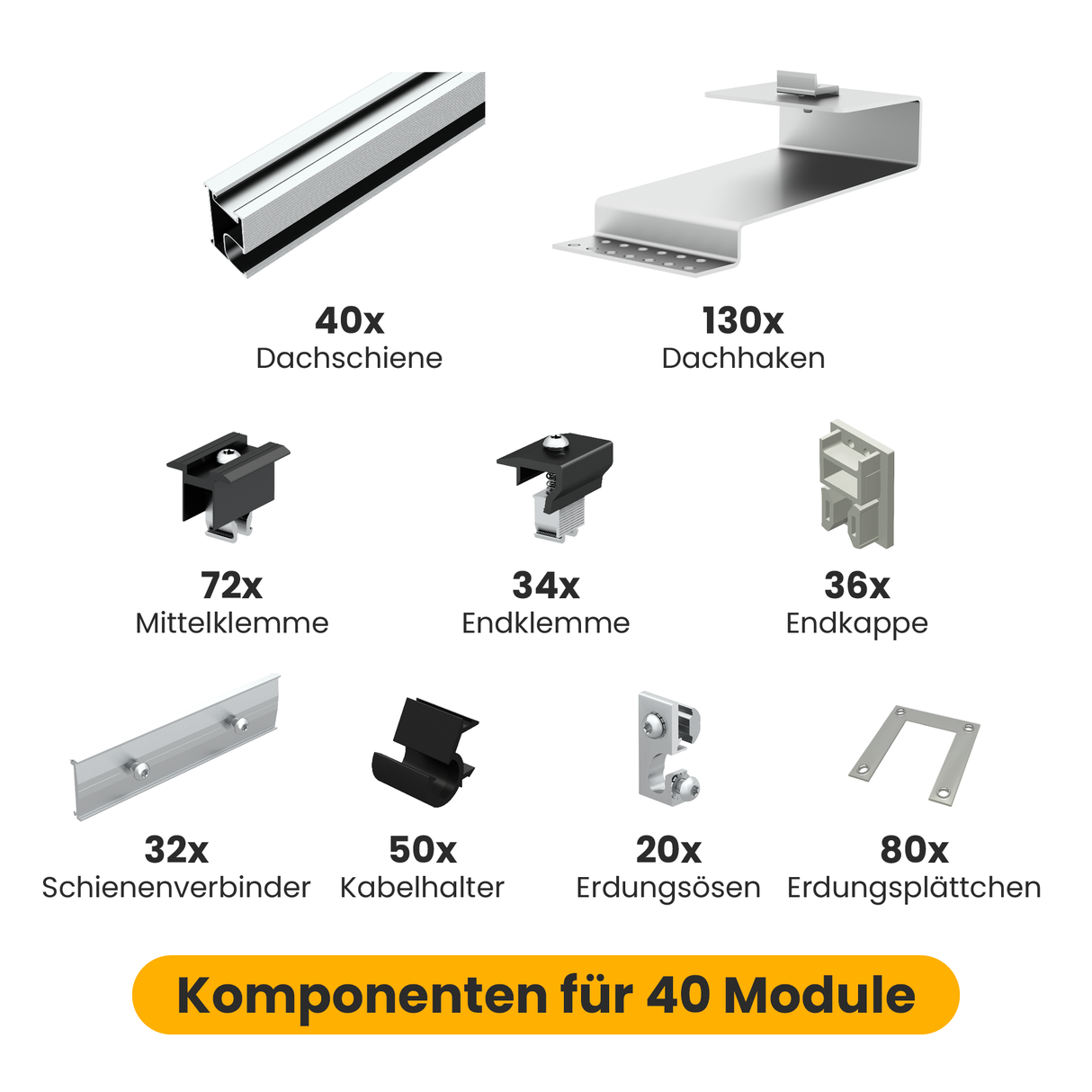 Clenergy Biberschwanzhaken-Set