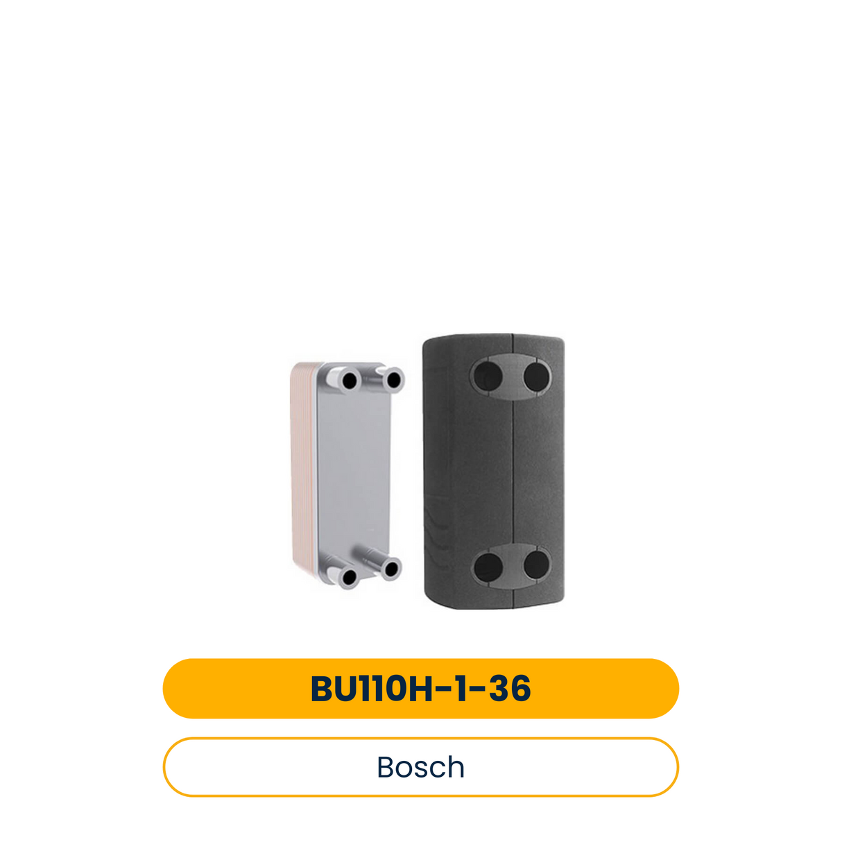 BOSCH Plattenwärmetauscher BU110H-1-36 kupfergelötet, 35 kW, 1 1/4" auf 1" (Art.-Nr. 7738339797)