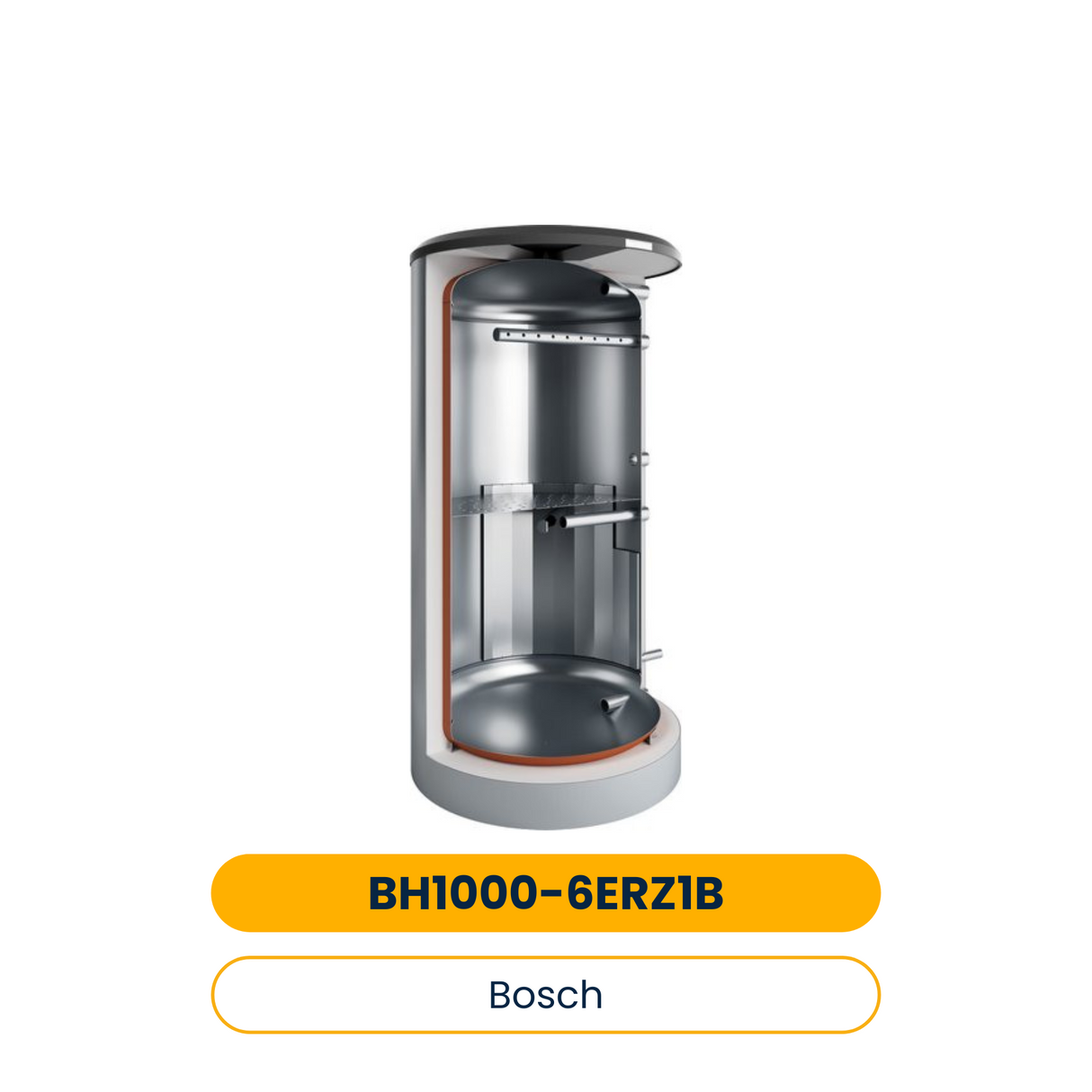BOSCH Pufferspei. STORA BH 1000-6 ERZ 1B für Wärmepumpen, 2295x1030, 965L, silber (Art.-Nr. 7735501631)