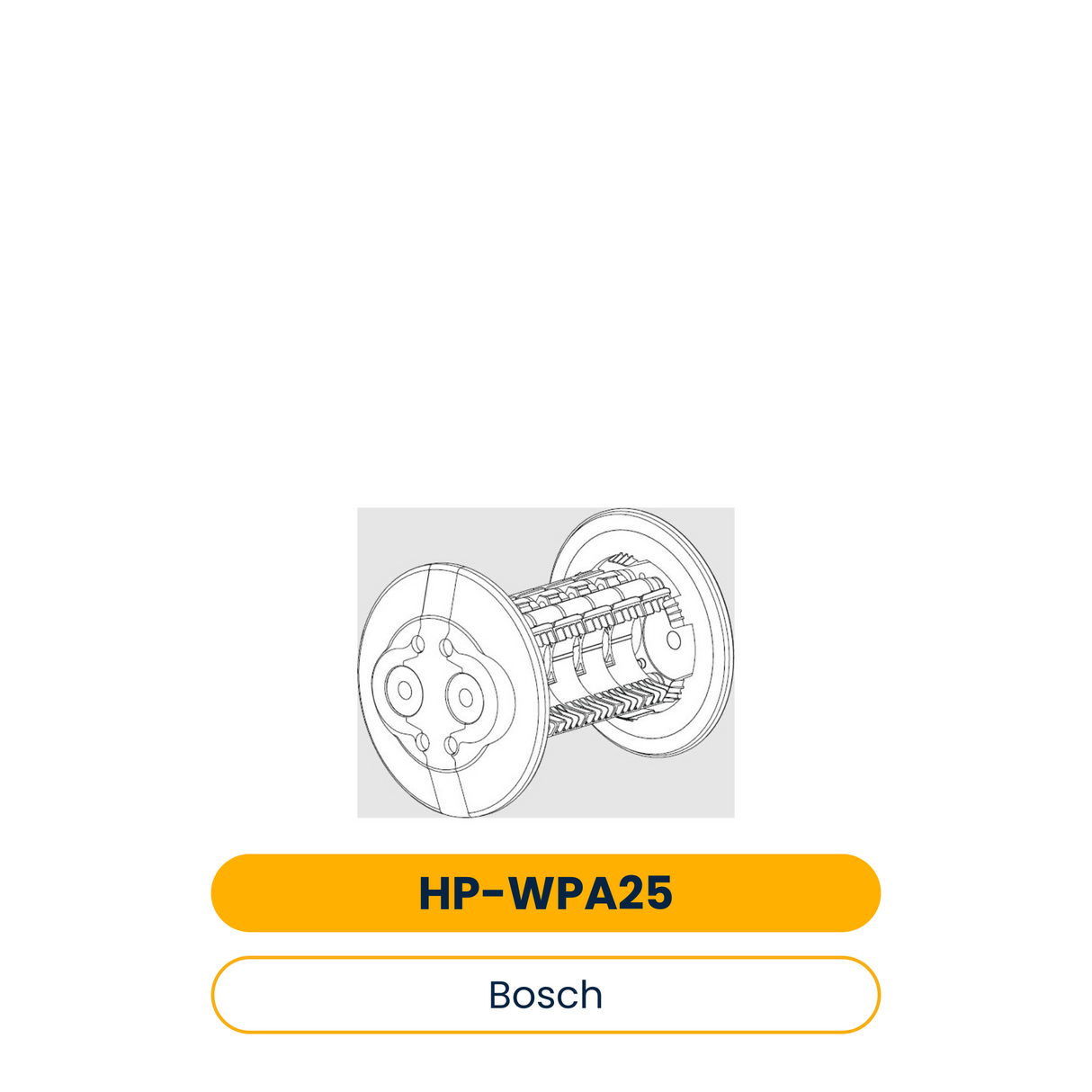 Accessoires BOSCH pour pompes à chaleur air-eau HP-WPA25 passage mural aérien tuyau ondulé DN25 (réf. 7738345637)