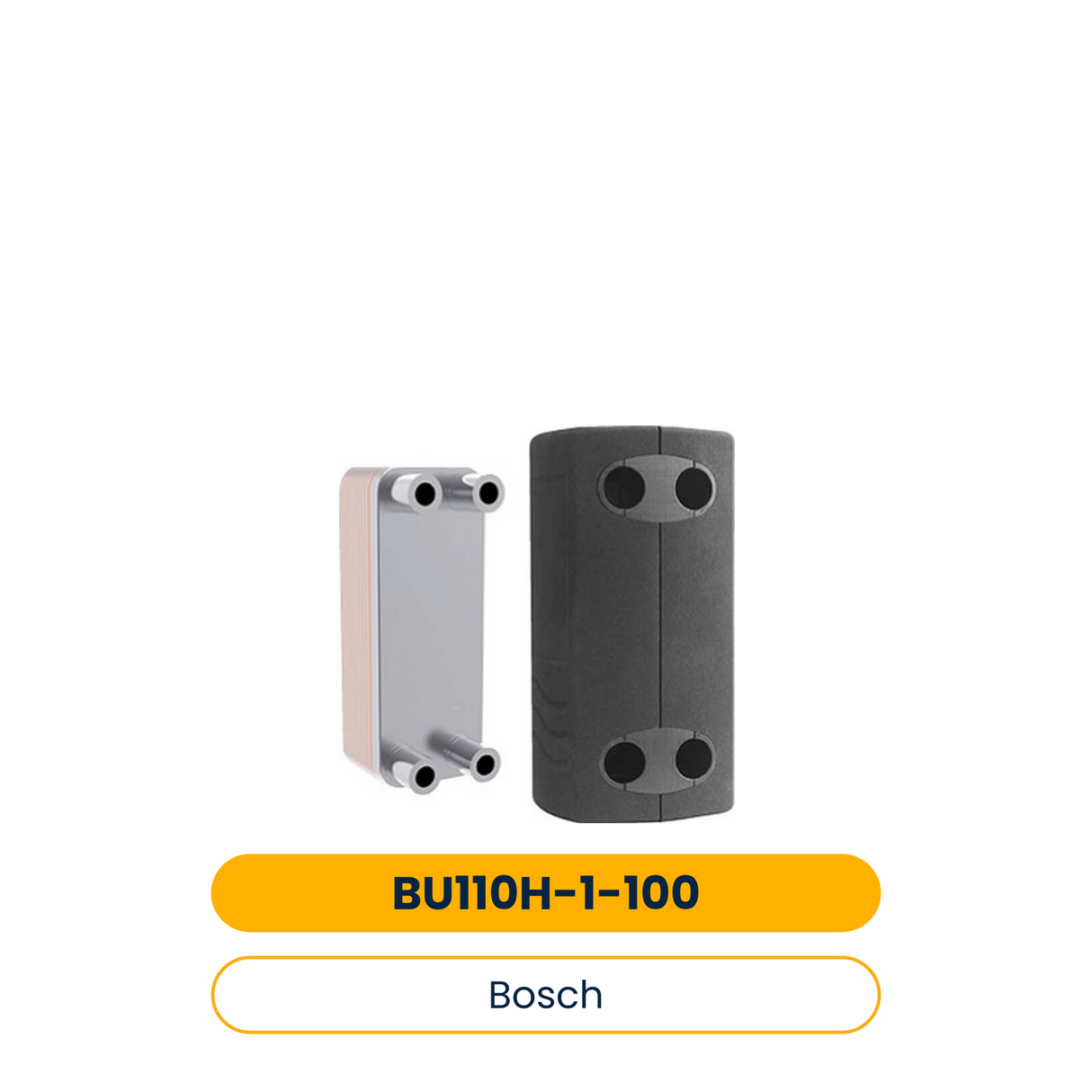 BOSCH Plattenwärmetauscher BU110H-1-100 kupfergelötet, 85 kW, 1 1/4" auf 1" (Art.-Nr. 7738339801)