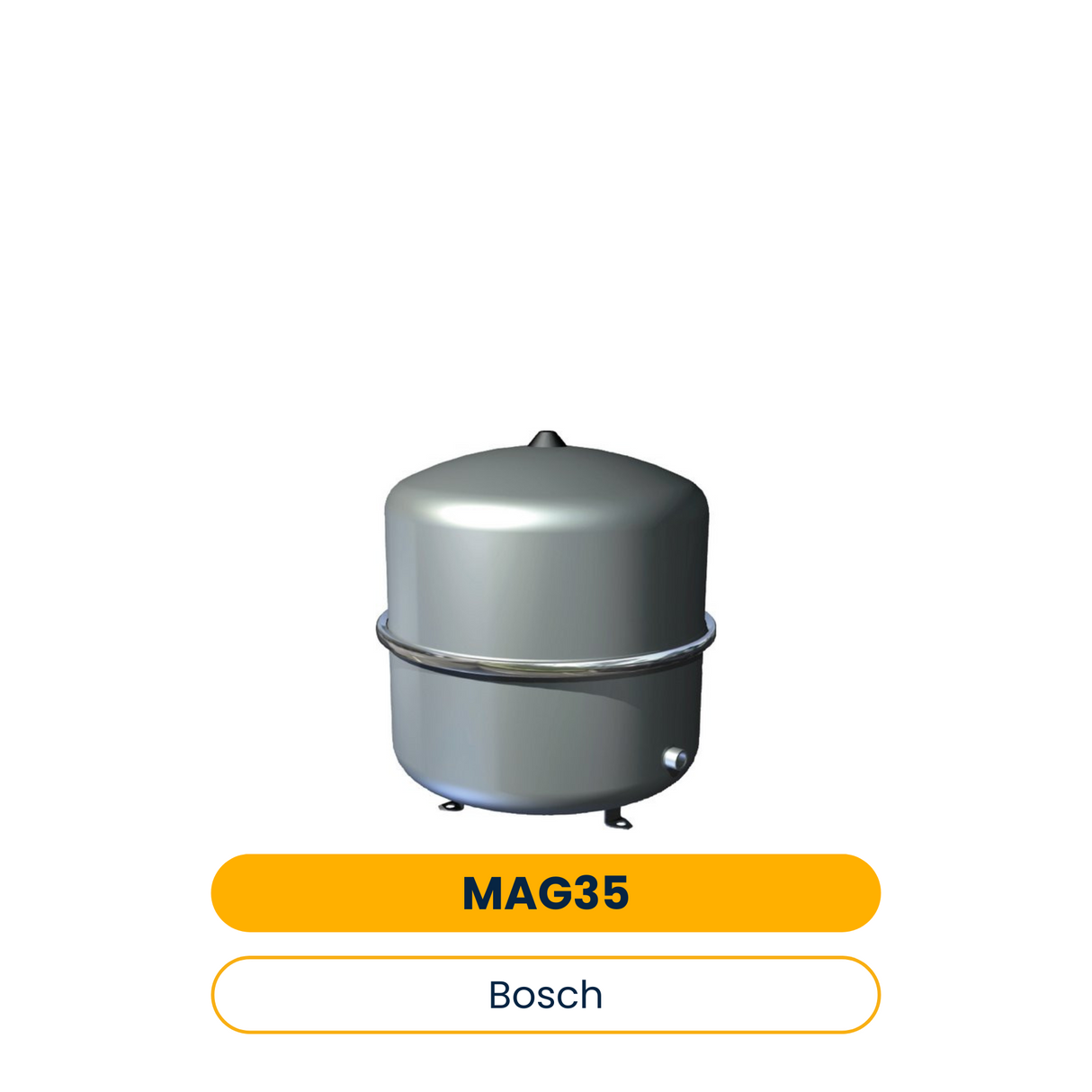BOSCH Installationszubehör MAG 35 Membran-Ausdehnungsgefäß 35 Liter Silber (Art.-Nr. 7738325446)
