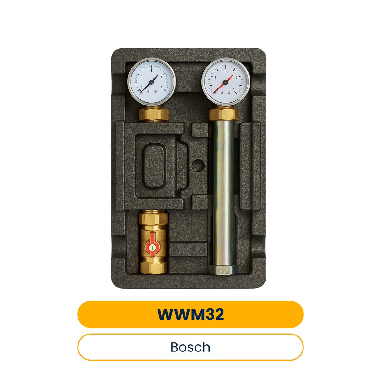 BOSCH Zubehör für Luftwärmepumpen WWM 32 Heizkreis-Set ohne Mischer, DN32 (Art.-Nr. 8738212243)