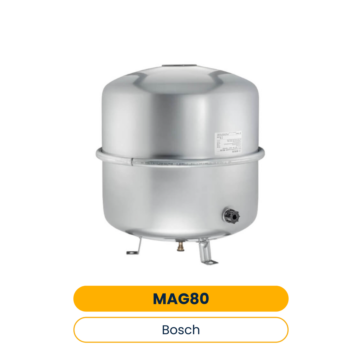 BOSCH Installationszubehör MAG 80 Membran-Ausdehnungsgefäß 80 Liter Silber (Art.-Nr. 7738325448)