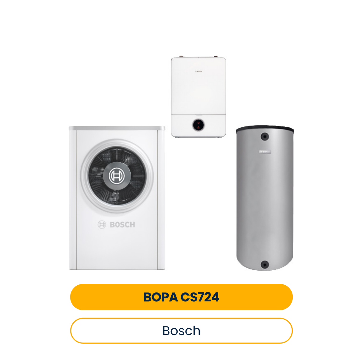 BOSCH Luftwärmepumpen-Paket BOPA CS724 CS7001i AW 5 OR-S, AWE9, BH120-5 1 A (Art.-Nr. 7739623737)