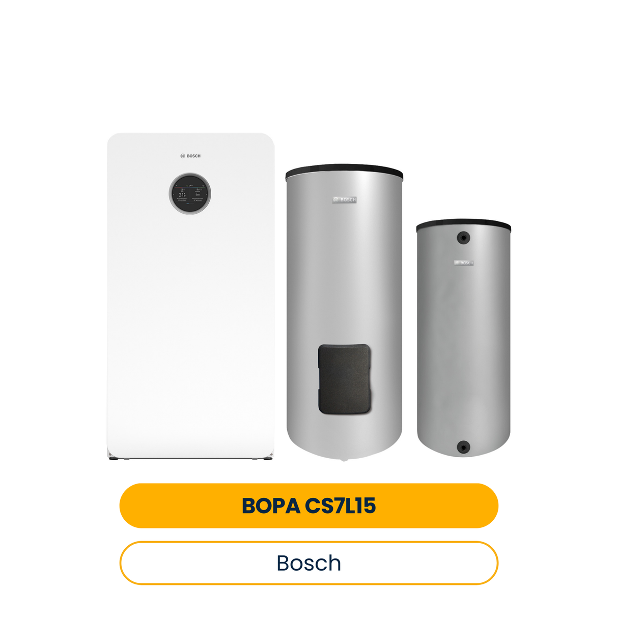 BOSCH Sole-Wärmepumpen-Paket BOPA CS7L15 CS7800iLW 12 F, WH 370 LP1 B, BH200-5 1A (Art.-Nr. 7739624472)