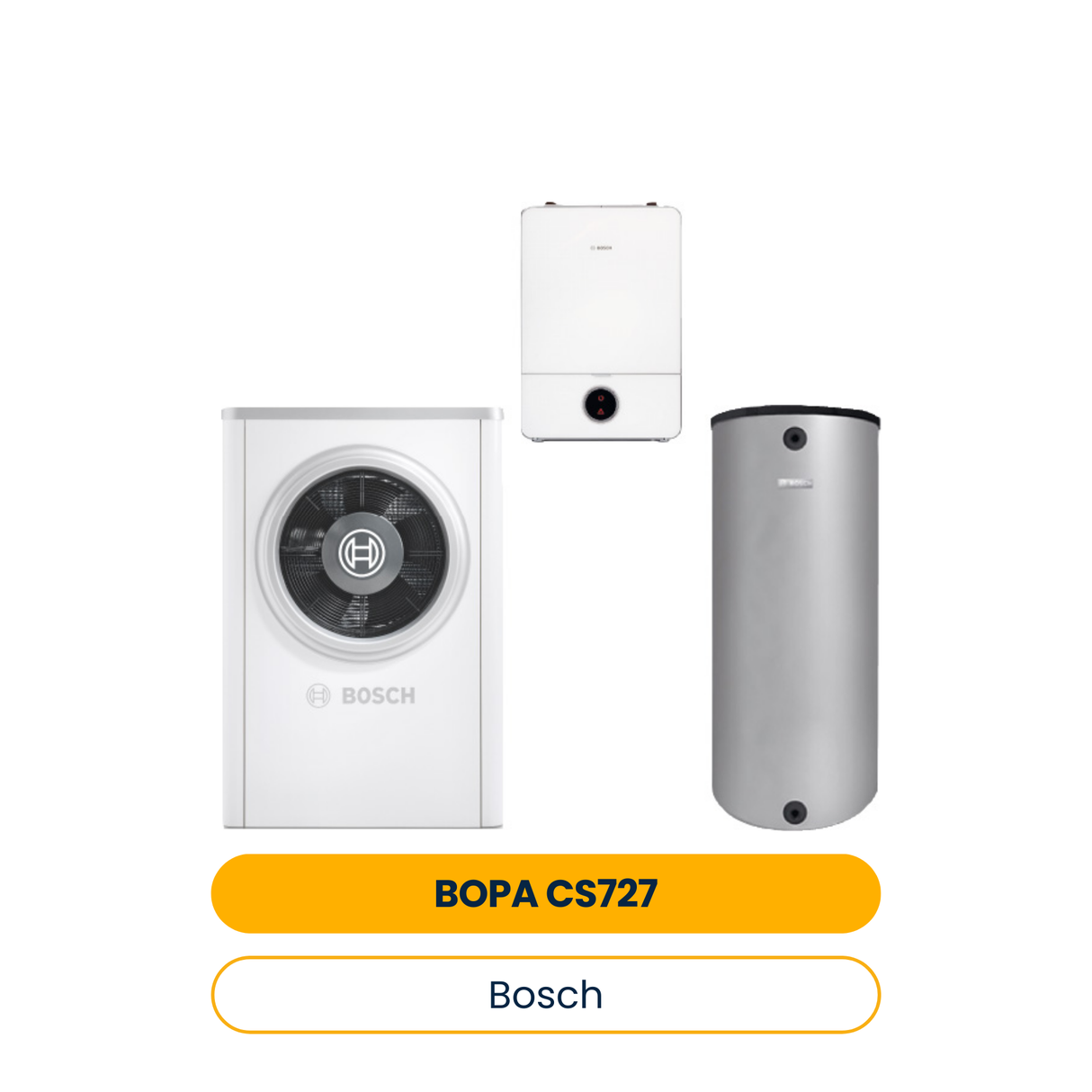 BOSCH Luftwärmepumpen-Paket BOPA CS727 CS7001iAW 13 OR-T, AWE17, BH200-5 1 A (Art.-Nr. 7739623719)