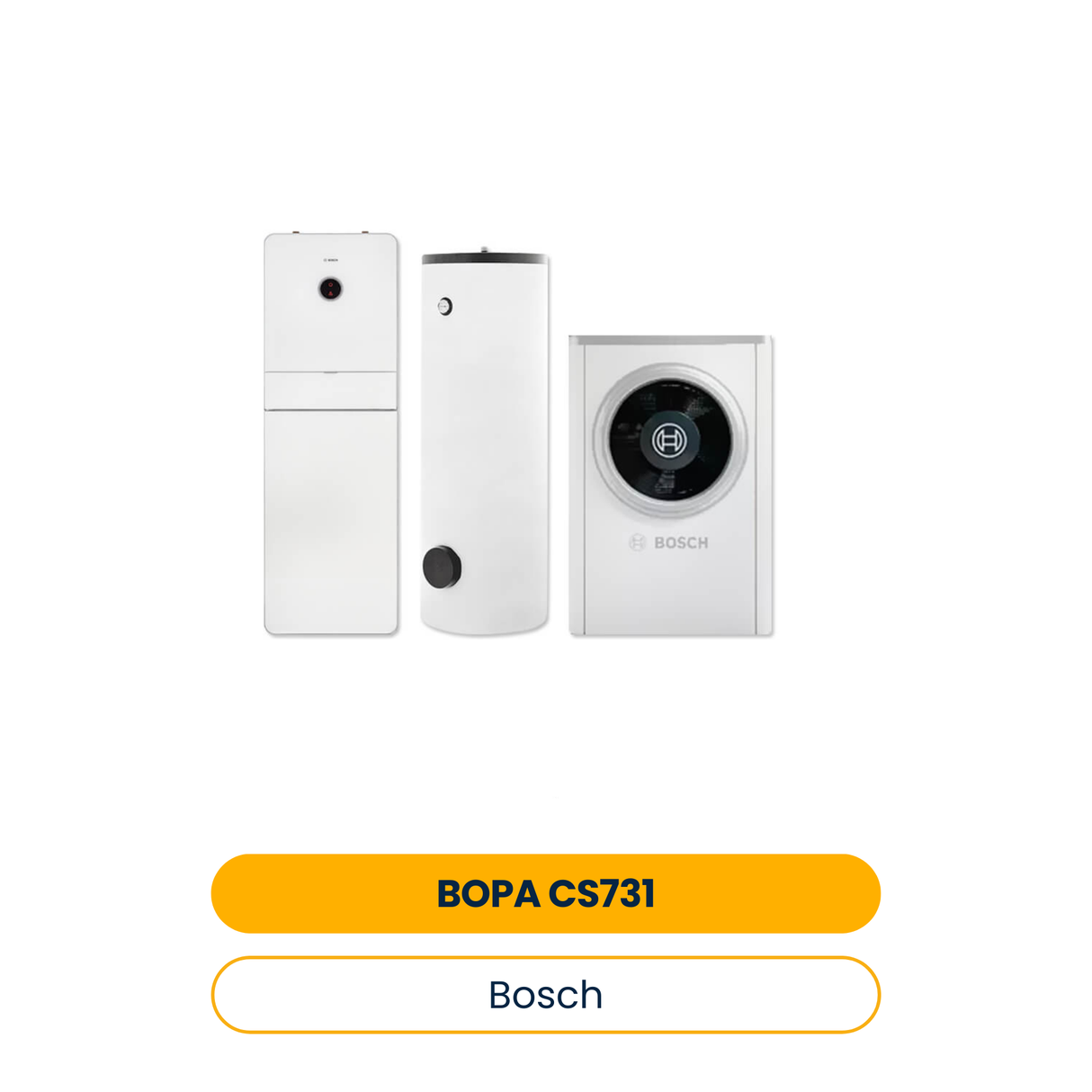 Pack pompe à chaleur aérothermique BOSCH BOPA CS731 CS7001iAW9OR-S, AWMB 9, HR300, INPA (Réf. 7739620409)