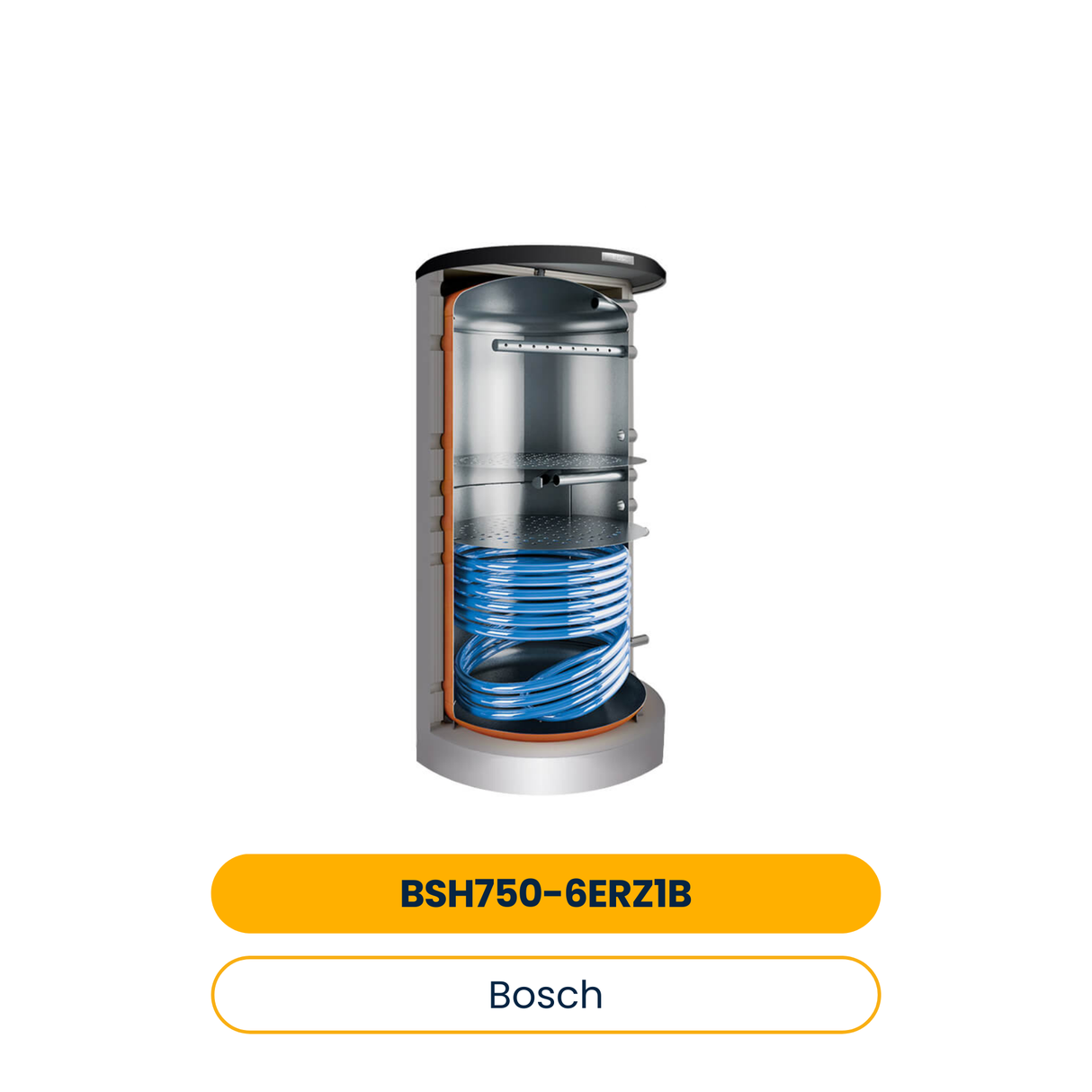 BOSCH Pufferspei. STORA BSH 750-6 ERZ 1B für Wärmepumpen, 1820x1030, 750L, silber (Art.-Nr. 7735501632)