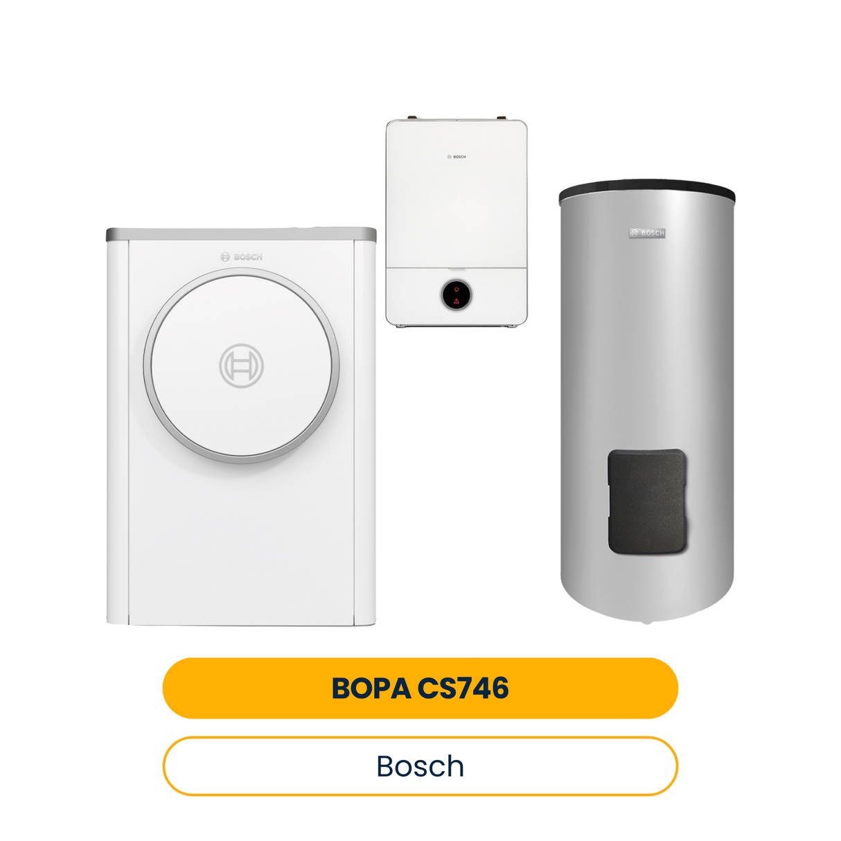 BOSCH Luftwärmepumpen-Paket BOPA CS746 CS7400iAW 7 OR-S, AWE9, WH 290LP1, CR11H (Art.-Nr. 7739623748)