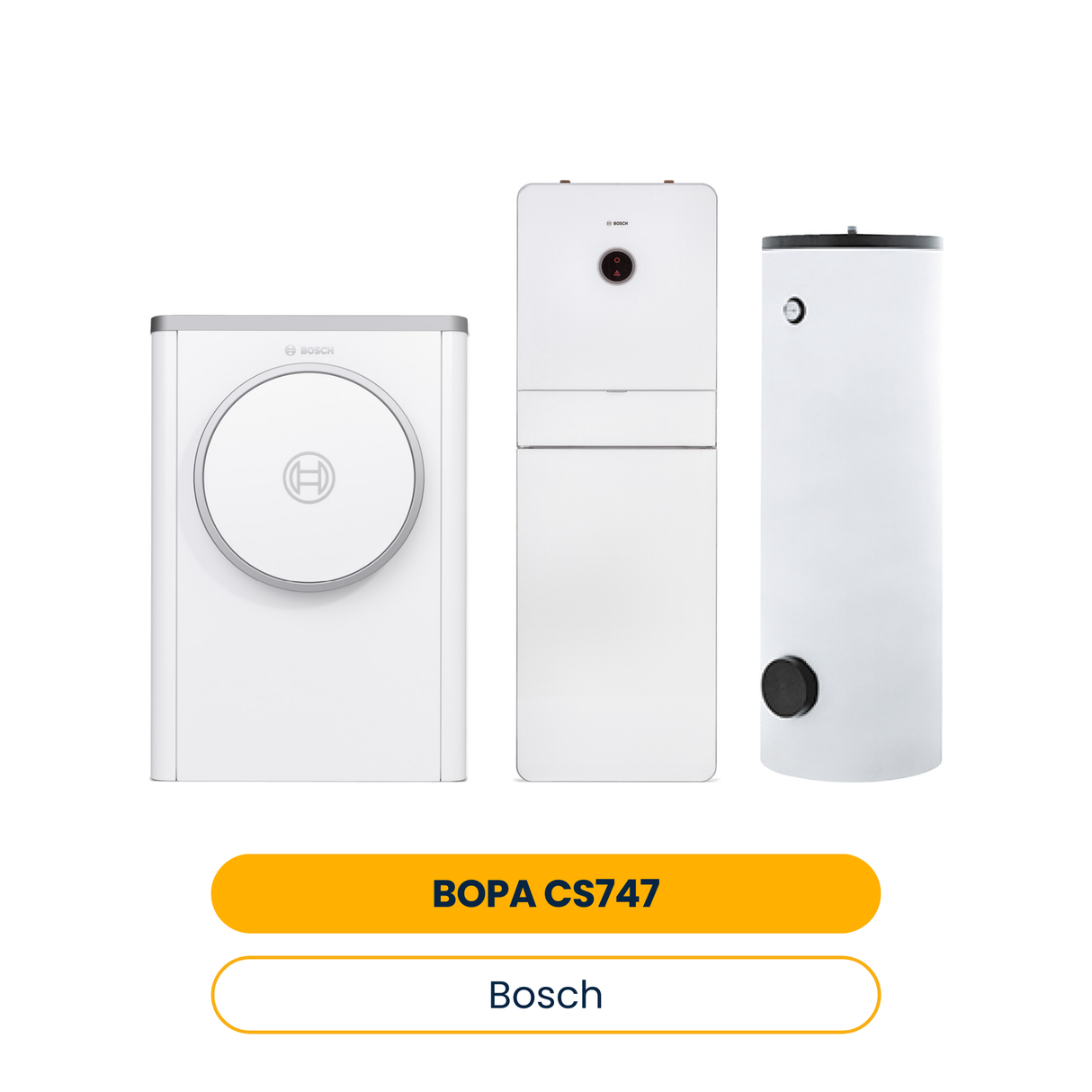 Pack pompe à chaleur aérothermique BOSCH BOPA CS747 CS7400iAW5OR-S, AWMB 9, HR300, INPA (Réf. 7739620410)