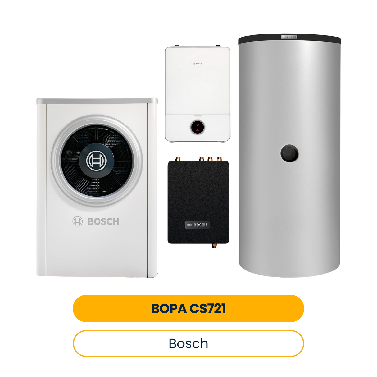 BOSCH Luftwärmepumpen-Paket BOPA CS721 CS7001iAW17OR-T, AWE17, FF27S, BHS1000-6 (Art.-Nr. 7739623718)