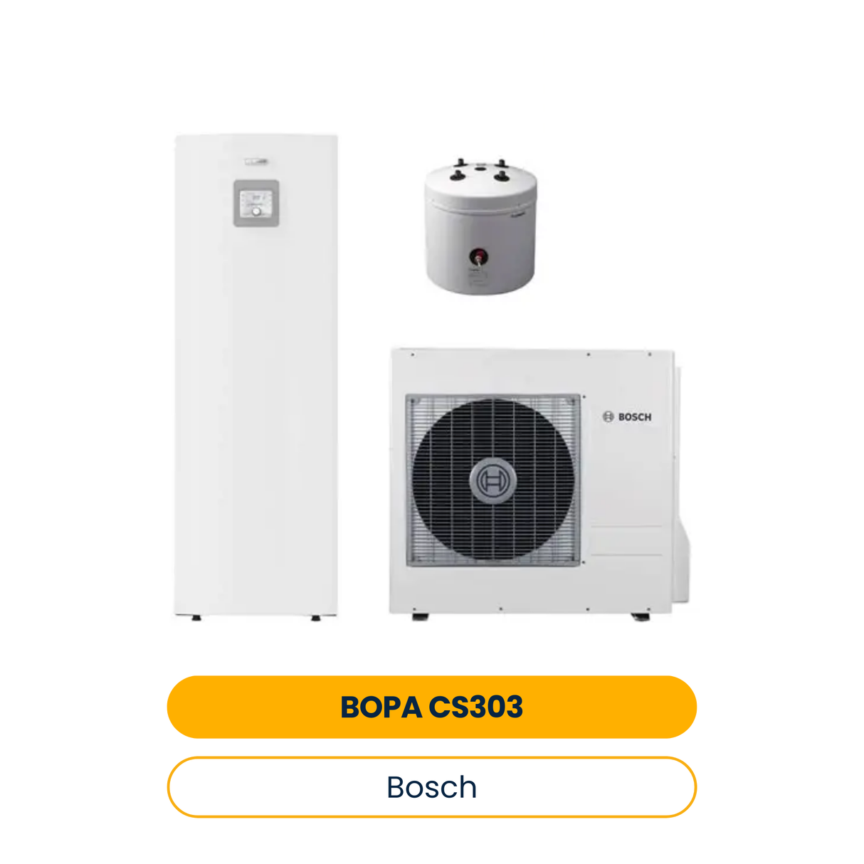 BOSCH Splitwärmepumpen-Paket BOPA CS303 CS3400iAWS 8 OR-S / 10 M, BST50, T-Stück (Art.-Nr. 7739624346)