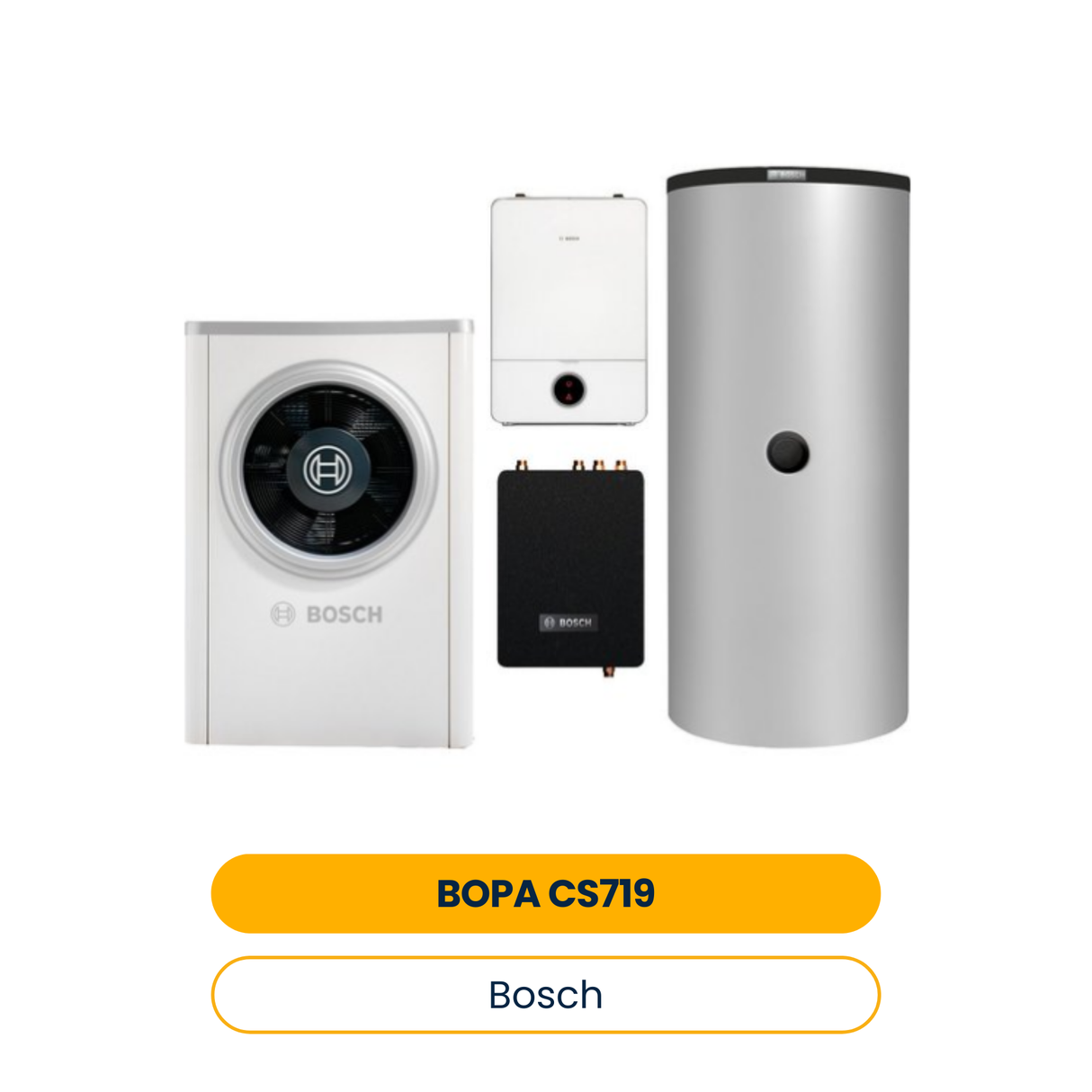 BOSCH Luftwärmepumpen-Paket BOPA CS719 CS7001iAW13OR-T, AWE17, FF27S, BHS1000-6 (Art.-Nr. 7739623716)