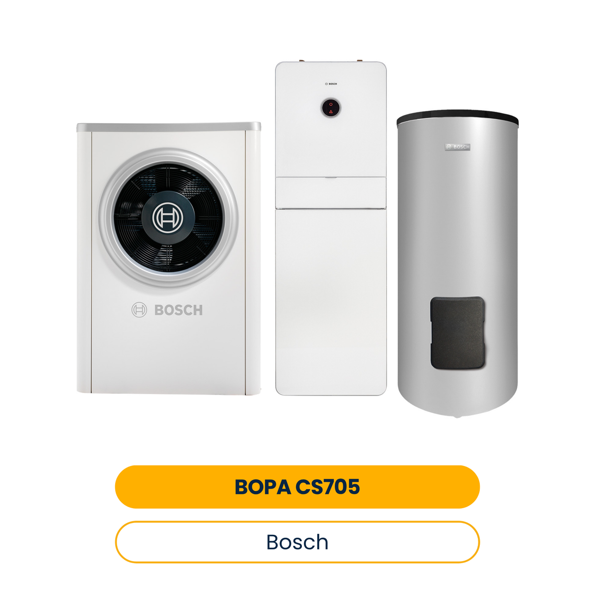 BOSCH Luftwärmepumpen-Paket BOPA CS705 CS7001iAW17OR-T, AWMB 9, WH 370 LP1 B (Art.-Nr. 7739623711)