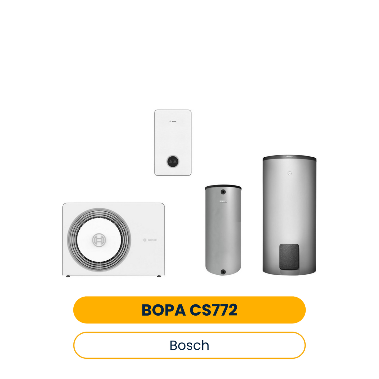 BOSCH Luftwärmepumpen-Paket BOPA CS772 AW 7 OR-S, CS6800iAW 12 E, BH120,WH290 (Art.-Nr. 7739622395)