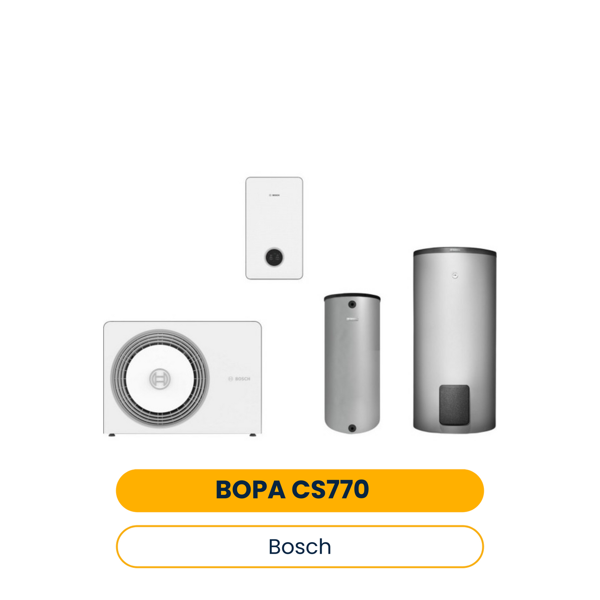 BOSCH Luftwärmepumpen-Paket BOPA CS770 AW 4 OR-S, CS6800iAW 12 E, BH120,WH290 (Art.-Nr. 7739622392)
