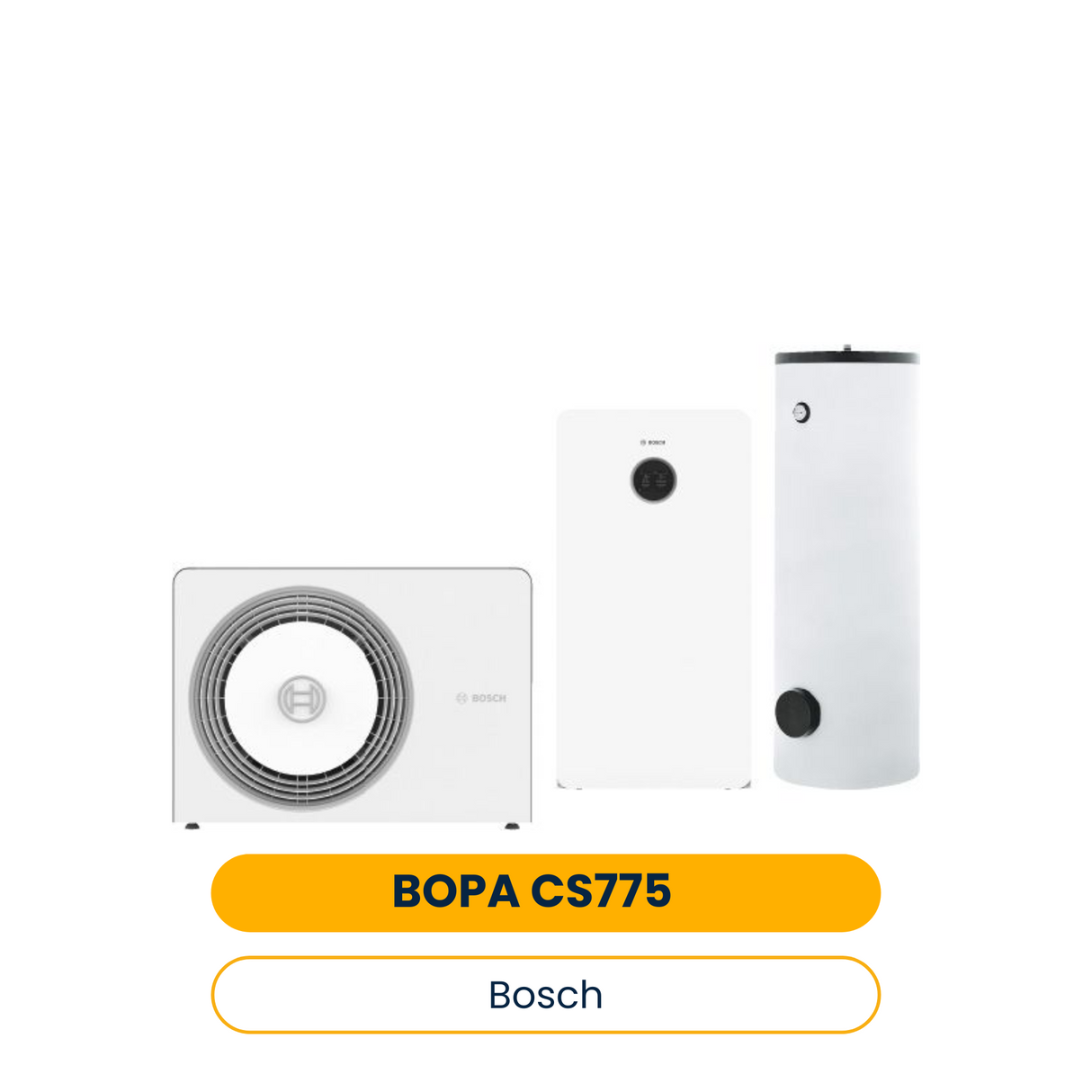 BOSCH Pack pompe à chaleur air BOPA CS775 AW 7 OR-S, CS5800iAW 12 MB, HR300 (Réf. 7739622867)